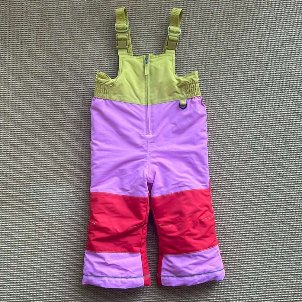Hanna Andersson Color block Insulated Snow Bib Overalls  3T